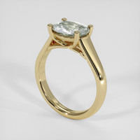 2.97 Ct. Grey Sapphire Ring, 14K Yellow Gold 2