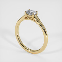 0.80 Ct. Bluish Green Sapphire Ring, 14K Yellow Gold 2