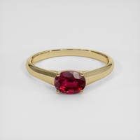 1.17 Ct. Ruby Ring, 18K Yellow Gold 1