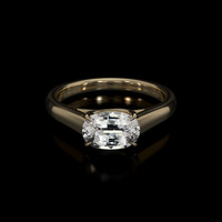 1.77 Ct. White Sapphire Ring, 18K Yellow Gold 1
