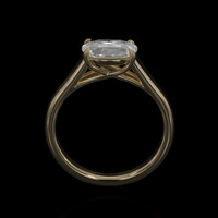 1.77 Ct. White Sapphire Ring, 18K Yellow Gold 3