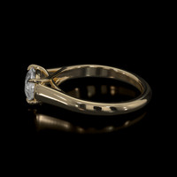 1.77 Ct. White Sapphire Ring, 18K Yellow Gold 4