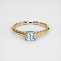 0.80 Ct. Bluish Green Sapphire Ring, 18K Yellow Gold 1