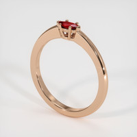 0.23 Ct. Ruby Ring, 14K Rose Gold 2