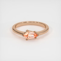 0.60 Ct. Sapphire Ring, 18K Rose Gold 1