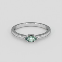 0.32 Ct. Alexandrite Ring, Silver 1