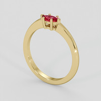 0.31 Ct. Ruby Ring, 10K Yellow Gold 2