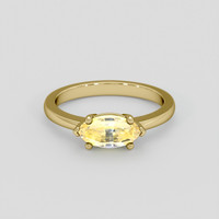 2.33 Ct. Yellow Sapphire Ring, 10K Yellow Gold 1