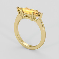 1.91 Ct. Yellowish Orange Precious Topaz Ring, 14K Yellow Gold 2