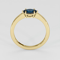 1.23 Ct. Greenish Blue Sapphire Ring, 14K Yellow Gold 3