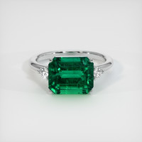 4.25 Ct. Emerald Ring, Platinum 950 1