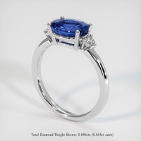 2.06 Ct. Gemstone Ring, Platinum 950 2