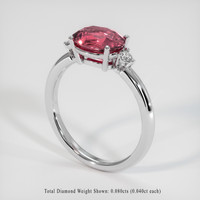 2.11 Ct. Gemstone Ring, Platinum 950 2