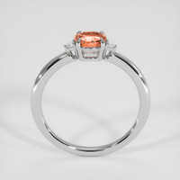 0.87 Ct. Padparadscha Sapphire Ring, Platinum 950 3