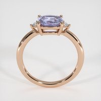 2.02 Ct. Blue Sapphire Ring, 14K Rose Gold 3