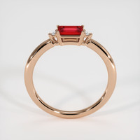 0.67 Ct. Ruby Ring, 14K Rose Gold 3