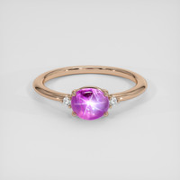 3.04 Ct. Pink Sapphire Ring, 14K Rose Gold 1