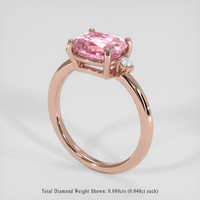 2.41 Ct. Pink Tourmaline Ring, 18K Rose Gold 2