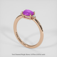 3.04 Ct. Pink Sapphire Ring, 18K Rose Gold 2
