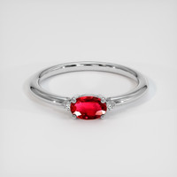 0.38 Ct. Ruby Ring, 10K White Gold 1