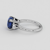 6.57 Ct. Blue Sapphire Ring, 10K White Gold 4
