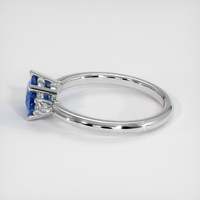 1.12 Ct. Blue Sapphire Ring, 14K White Gold 4
