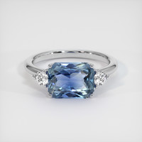 3.01 Ct. Sapphire Ring, 14K White Gold 1