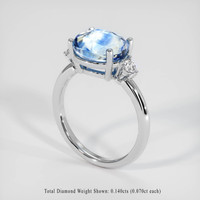 5.07 Ct. Sapphire Ring, 14K White Gold 2