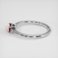 0.38 Ct. Ruby Ring, 14K White Gold 4