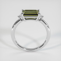 2.01 Ct. Yellowish Green Sapphire Ring, 14K White Gold 3