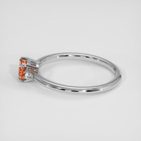 0.87 Ct. Padparadscha Sapphire Ring, 14K White Gold 4