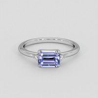 1.32 Ct. Violet Sapphire Ring, 14K White Gold 1