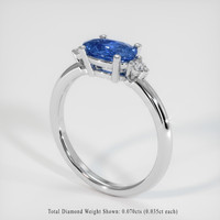 1.12 Ct. Sapphire Ring, 18K White Gold 2
