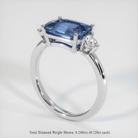 3.01 Ct. Sapphire Ring, 18K White Gold 2