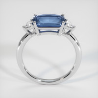 3.01 Ct. Greenish Blue Sapphire Ring, 18K White Gold 3