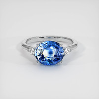 5.07 Ct. Bi Color Sapphire Ring, 18K White Gold 1