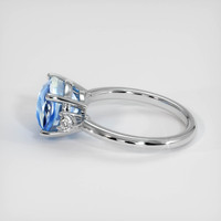 5.07 Ct. Bi Color Sapphire Ring, 18K White Gold 4