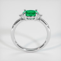 0.72 Ct. Emerald Ring, 18K White Gold 3