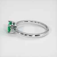 0.72 Ct. Emerald Ring, 18K White Gold 4