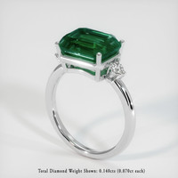 4.25 Ct. Emerald Ring, 18K White Gold 2