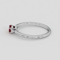 0.47 Ct. Ruby Ring, 18K White Gold 4