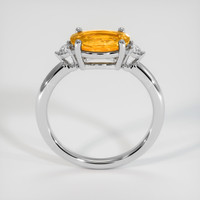 2.10 Ct. Orangish Yellow Sapphire Ring, 18K White Gold 3