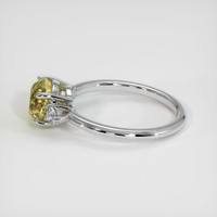 2.67 Ct. Yellow Sapphire Ring, 18K White Gold 4
