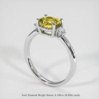 1.78 Ct. Yellow Sapphire Ring, 18K White Gold 2