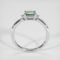 0.76 Ct. Green Sapphire Ring, 18K White Gold 3