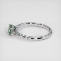 0.76 Ct. Green Sapphire Ring, 18K White Gold 4