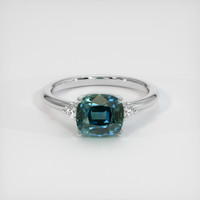 3.04 Ct. Sapphire Ring, 18K White Gold 1