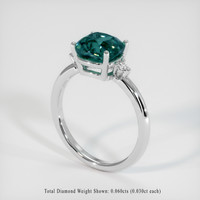 3.04 Ct. Sapphire Ring, 18K White Gold 2