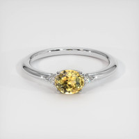 0.75 Ct. Sapphire Ring, 18K White Gold 1