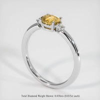 0.75 Ct. Sapphire Ring, 18K White Gold 2